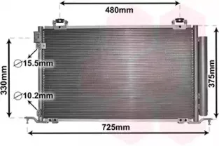 53005393 VAN WEZEL Конденсатор, кондиционер 53005393 VAN WEZEL Конденсатор, кондиционер