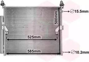 53005652 VAN WEZEL Конденсатор, кондиционер 53005652 VAN WEZEL Конденсатор, кондиционер