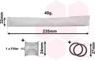 5300D349 VAN WEZEL Осушитель, кондиционер 5300D349 VAN WEZEL Осушитель, кондиционер