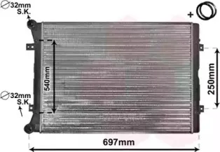58002283 VAN WEZEL Радиатор, охлаждение двигател 58002283 VAN WEZEL Радиатор, охлаждение двигател