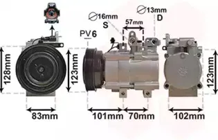 8200K219 VAN WEZEL Компрессор, кондиционер 8200K219 VAN WEZEL Компрессор, кондиционер