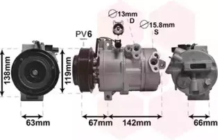 8300K216 VAN WEZEL Компрессор, кондиционер 8300K216 VAN WEZEL Компрессор, кондиционер