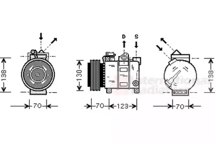 0100K016 VAN WEZEL Компрессор, кондиционер 0100K016 VAN WEZEL Компрессор, кондиционер