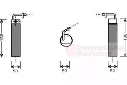 1300D282 VAN WEZEL Осушитель, кондиционер 1300D282 VAN WEZEL Осушитель, кондиционер