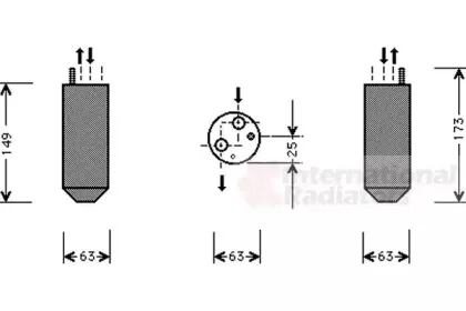 8100D029 VAN WEZEL Осушитель, кондиционер 8100D029 VAN WEZEL Осушитель, кондиционер