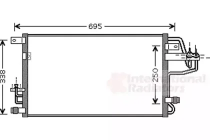 82005156 VAN WEZEL Конденсатор, кондиционер 82005156 VAN WEZEL Конденсатор, кондиционер