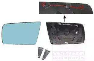 3030833 VAN WEZEL Зеркальное стекло, наружное зеркало 3030833 VAN WEZEL Зеркальное стекло, наружное зеркало