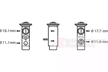 30001124 VAN WEZEL Расширительный клапан, кондиционер 30001124 VAN WEZEL Расширительный клапан, кондиционер