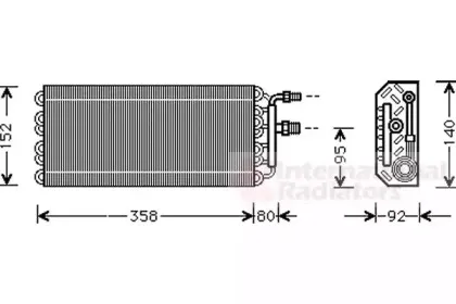 3700V049 VAN WEZEL Испаритель, кондиционер 3700V049 VAN WEZEL Испаритель, кондиционер