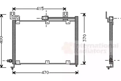 52005037 VAN WEZEL Конденсатор, кондиционер 52005037 VAN WEZEL Конденсатор, кондиционер