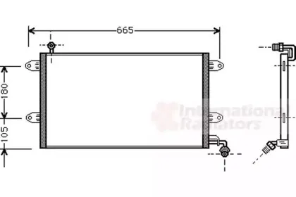 58005137 VAN WEZEL Конденсатор, кондиционер 58005137 VAN WEZEL Конденсатор, кондиционер