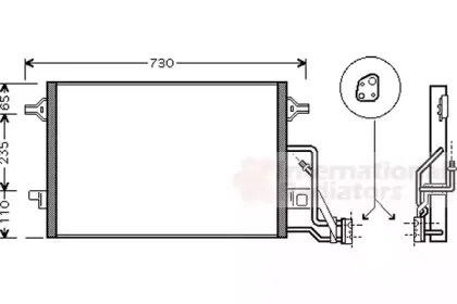 58005190 VAN WEZEL Конденсатор, кондиционер 58005190 VAN WEZEL Конденсатор, кондиционер