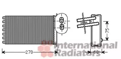 58006296 VAN WEZEL Теплообменник, отопление салона 58006296 VAN WEZEL Теплообменник, отопление салона