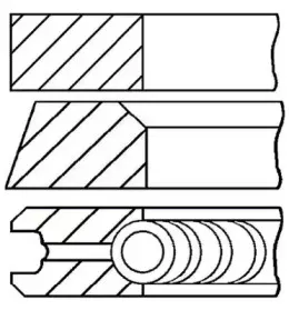 08-183200-00 GOETZE ENGINE Комплект поршневых колец 08-183200-00 GOETZE ENGINE Комплект поршневых колец