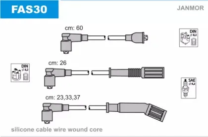 FAS30 JANMOR Комплект проводов зажигания FAS30 JANMOR Комплект проводов зажигания