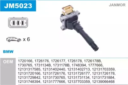 JM5023 JANMOR Катушка зажигания JM5023 JANMOR Катушка зажигания