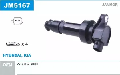 JM5167 JANMOR Катушка зажигания JM5167 JANMOR Катушка зажигания