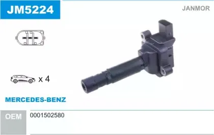 JM5224 JANMOR Катушка зажигания JM5224 JANMOR Катушка зажигания