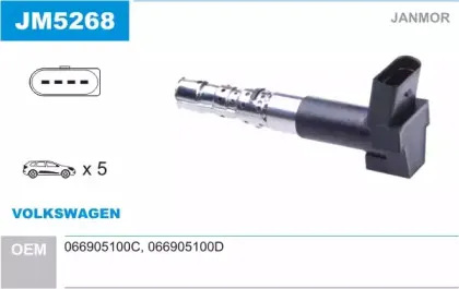 JM5268 JANMOR Катушка зажигания JM5268 JANMOR Катушка зажигания