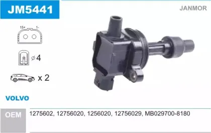 JM5441 JANMOR Катушка зажигания JM5441 JANMOR Катушка зажигания