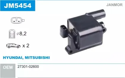 JM5454 JANMOR Катушка зажигания JM5454 JANMOR Катушка зажигания
