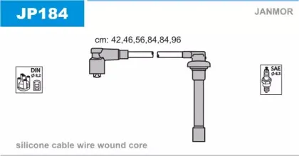 JP184 JANMOR Комплект проводов зажигания JP184 JANMOR Комплект проводов зажигания