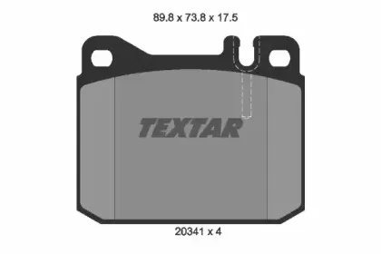 2034110 TEXTAR Комплект тормозных колодок, дисковый тормоз 2034110 TEXTAR Комплект тормозных колодок, дисковый тормоз