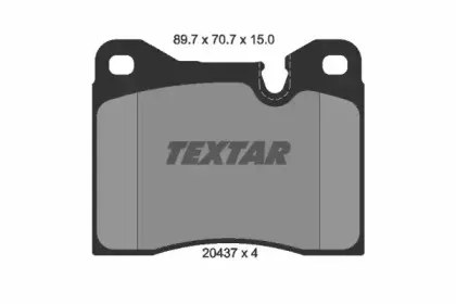 2043703 TEXTAR Комплект тормозных колодок, дисковый тормоз 2043703 TEXTAR Комплект тормозных колодок, дисковый тормоз