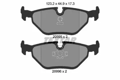 2099501 TEXTAR Комплект тормозных колодок, дисковый тормоз 2099501 TEXTAR Комплект тормозных колодок, дисковый тормоз