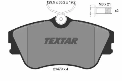 2147902 TEXTAR Комплект тормозных колодок, дисковый тормоз 2147902 TEXTAR Комплект тормозных колодок, дисковый тормоз