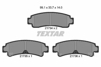 2173401 TEXTAR Комплект тормозных колодок, дисковый тормоз 2173401 TEXTAR Комплект тормозных колодок, дисковый тормоз