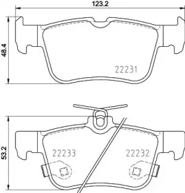 2223101 TEXTAR Комплект тормозных колодок, дисковый тормоз 2223101 TEXTAR Комплект тормозных колодок, дисковый тормоз