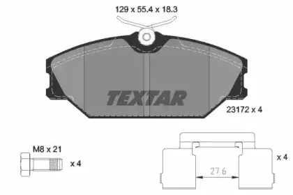 2317203 TEXTAR Комплект тормозных колодок, дисковый тормоз 2317203 TEXTAR Комплект тормозных колодок, дисковый тормоз