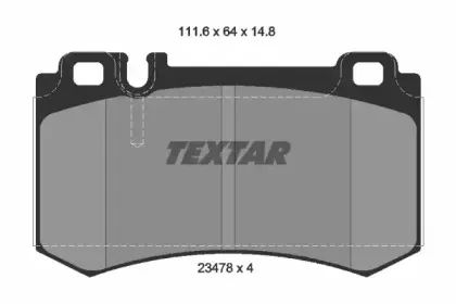2347802 TEXTAR Комплект тормозных колодок, дисковый тормоз 2347802 TEXTAR Комплект тормозных колодок, дисковый тормоз