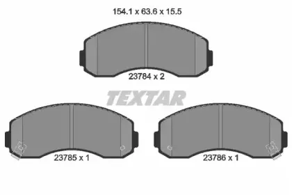 2378401 TEXTAR Комплект тормозных колодок, дисковый тормоз 2378401 TEXTAR Комплект тормозных колодок, дисковый тормоз