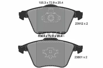 2391202 TEXTAR Комплект тормозных колодок, дисковый тормоз 2391202 TEXTAR Комплект тормозных колодок, дисковый тормоз