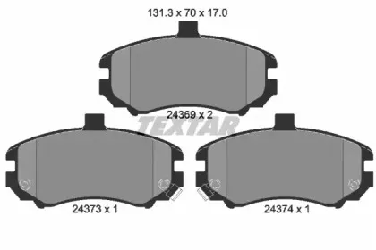 2436901 TEXTAR Комплект тормозных колодок, дисковый тормоз 2436901 TEXTAR Комплект тормозных колодок, дисковый тормоз