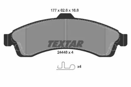 2444801 TEXTAR Комплект тормозных колодок, дисковый тормоз 2444801 TEXTAR Комплект тормозных колодок, дисковый тормоз