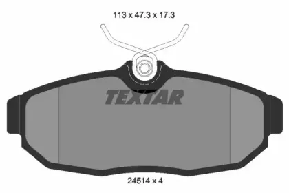 2451401 TEXTAR Комплект тормозных колодок, дисковый тормоз 2451401 TEXTAR Комплект тормозных колодок, дисковый тормоз