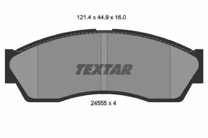 2455501 TEXTAR Комплект тормозных колодок, дисковый тормоз 2455501 TEXTAR Комплект тормозных колодок, дисковый тормоз