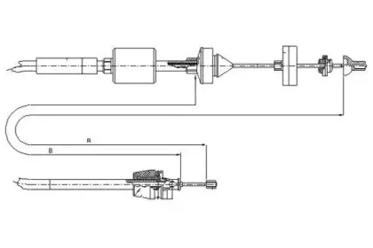 58013100 TEXTAR Трос, управление сцеплением 58013100 TEXTAR Трос, управление сцеплением