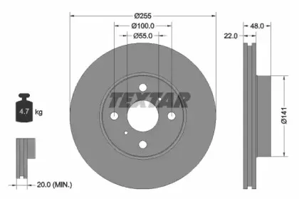 92077203 TEXTAR Тормозной диск 92077203 TEXTAR Тормозной диск