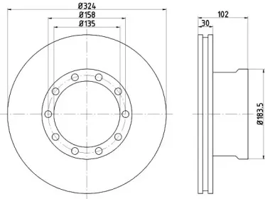 93085300 TEXTAR Тормозной диск 93085300 TEXTAR Тормозной диск
