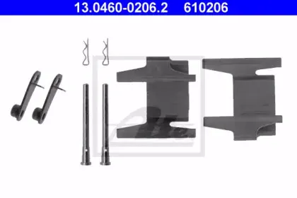 13.0460-0206.2 ATE Комплектующие, колодки дискового тормоза 13.0460-0206.2 ATE Комплектующие, колодки дискового тормоза