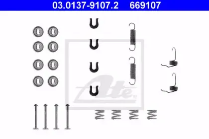 03.0137-9107.2 ATE Комплектующие, тормозная колодка 03.0137-9107.2 ATE Комплектующие, тормозная колодка