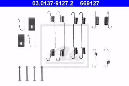 03.0137-9127.2 ATE Комплектующие, тормозная колодка 03.0137-9127.2 ATE Комплектующие, тормозная колодка