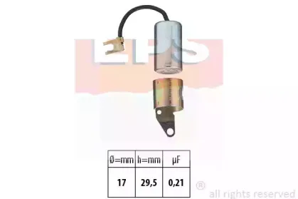 1.112.067 EPS Конденсатор, система зажигания 1.112.067 EPS Конденсатор, система зажигания