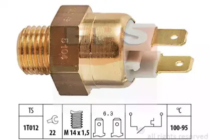 1.850.104 EPS Термовыключатель, вентилятор радиатора 1.850.104 EPS Термовыключатель, вентилятор радиатора