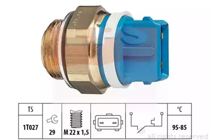 1.850.122 EPS Термовыключатель, вентилятор радиатора 1.850.122 EPS Термовыключатель, вентилятор радиатора