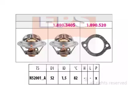 1.880.228 EPS Термостат, охлаждающая жидкость 1.880.228 EPS Термостат, охлаждающая жидкость